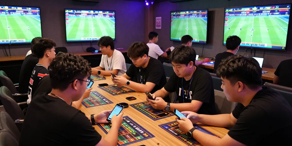 Exciting dynamic sports lounge scene showcasing ทางเข้าfun88 ล่าสุด ไม่โดนบล็อก with live football odds showing fans engaging in betting activities
