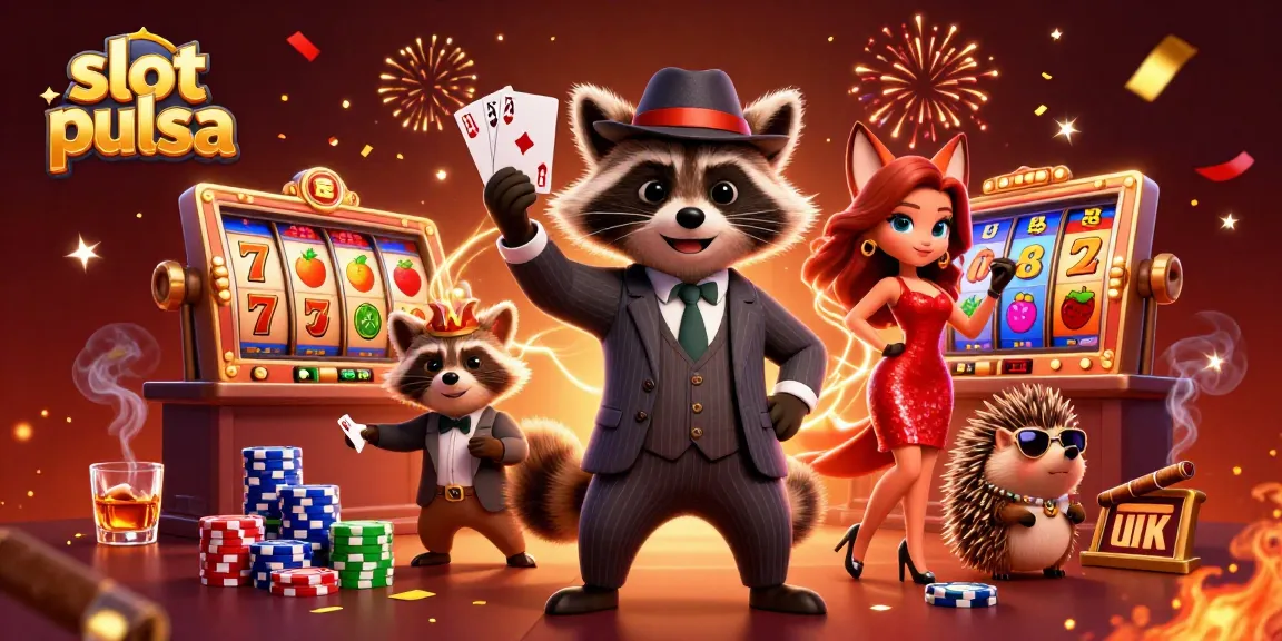 Experience the thrill of slot pulsa with charismatic characters and vibrant casino elements in action.