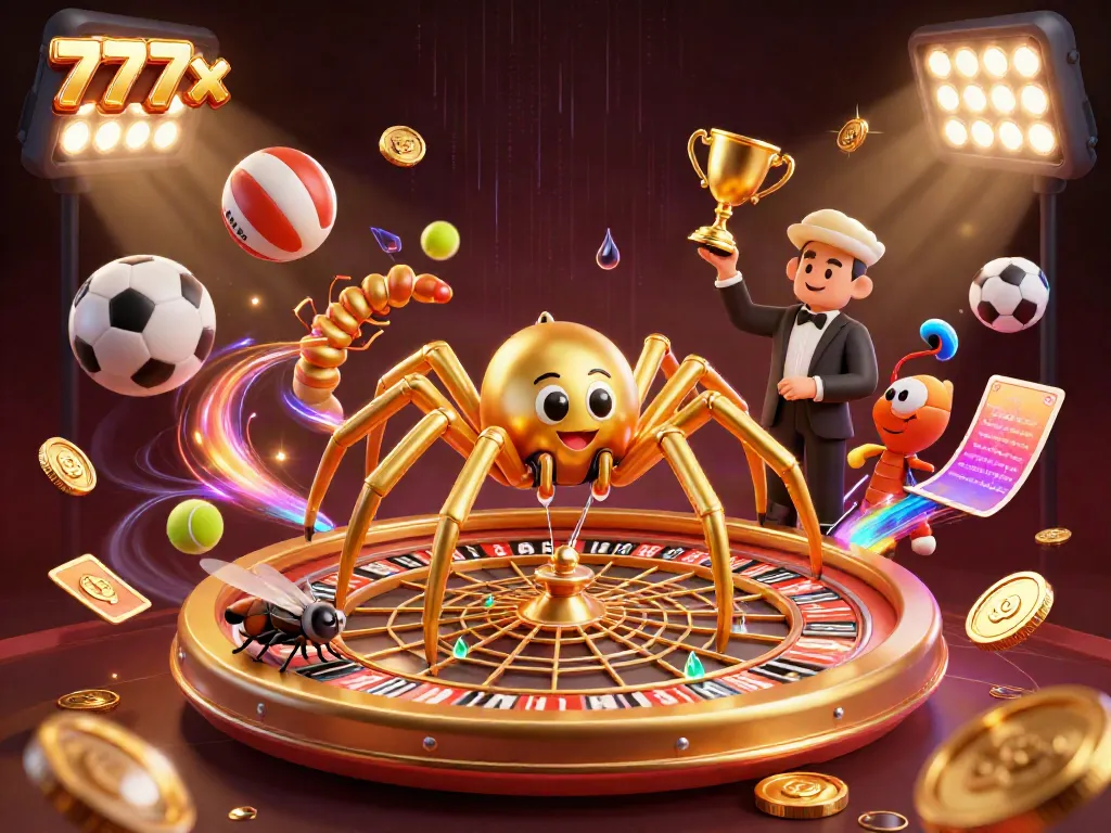 Experience the thrill of betting with 777x in this vibrant casino-themed fantasy scene
