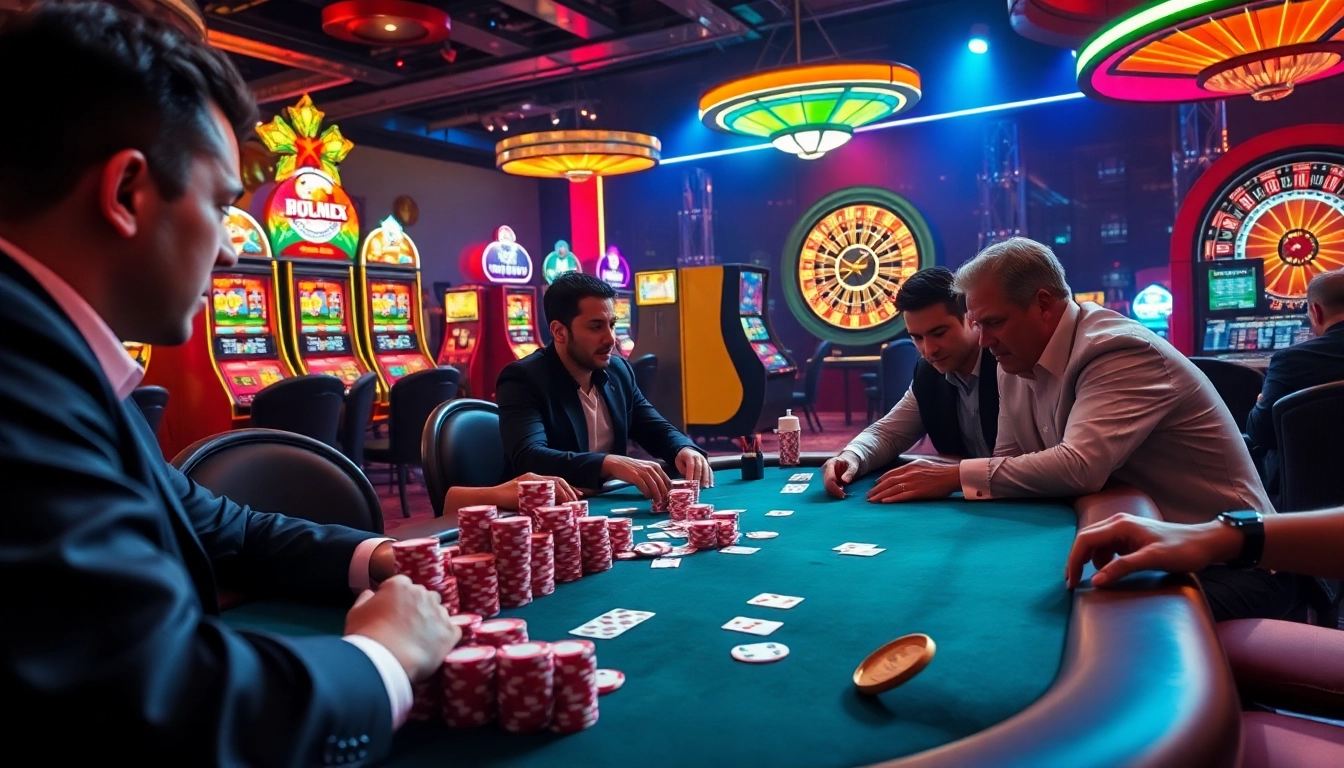 Experience the thrill of high-stakes gambling at BDTK66 with vibrant poker action.