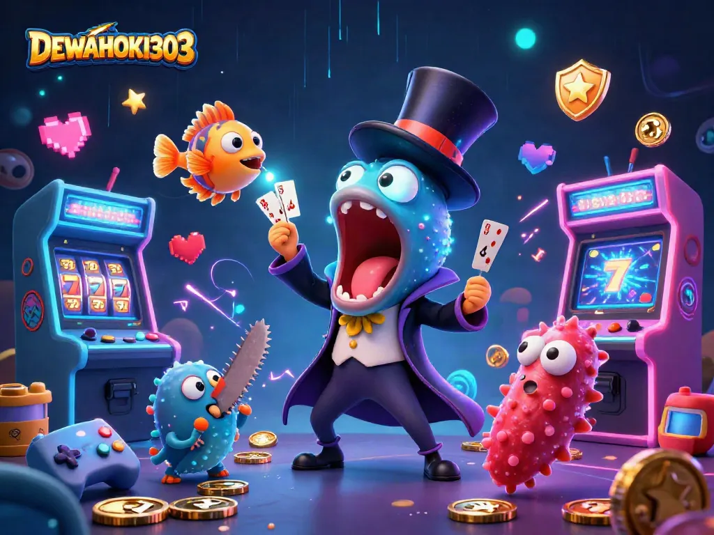 DEWAHOKI303 memberikan pengalaman judi slot online yang menyenangkan dengan karakter unik dalam ilustrasi 3D.