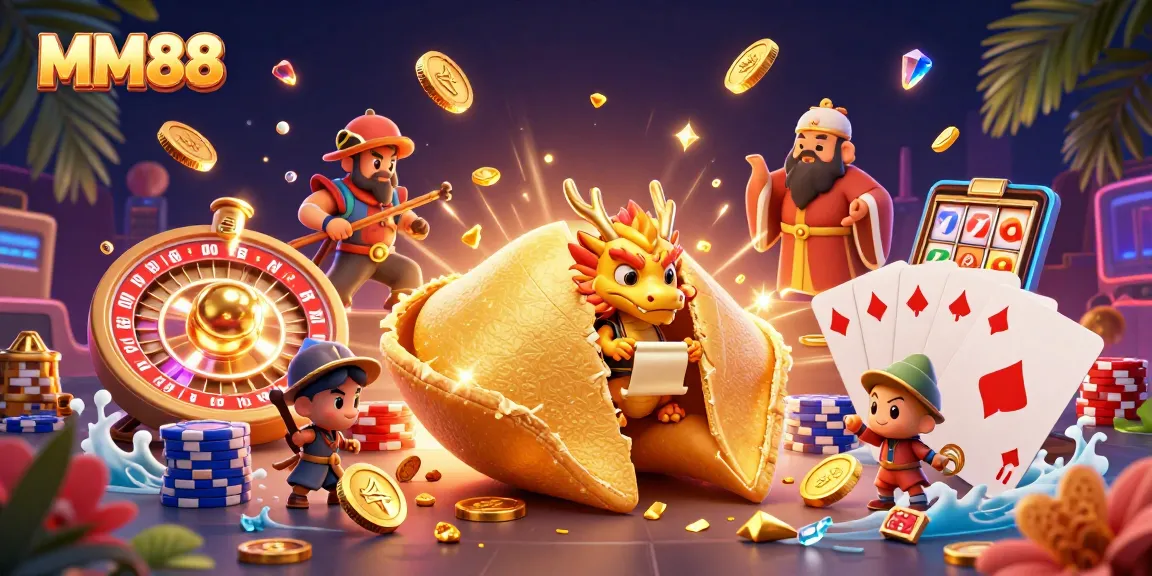 Experience thrilling wins at MM88 while enjoying a vibrant casino-themed scene.