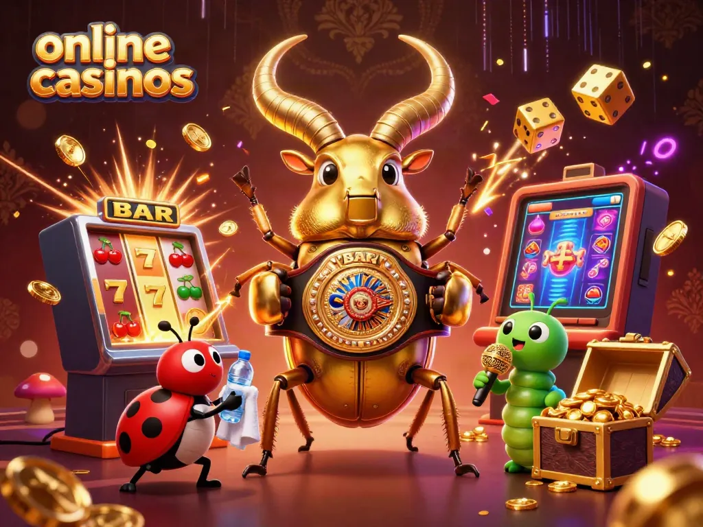 Engaging online casinos scene showcasing dynamic characters and vibrant casino elements