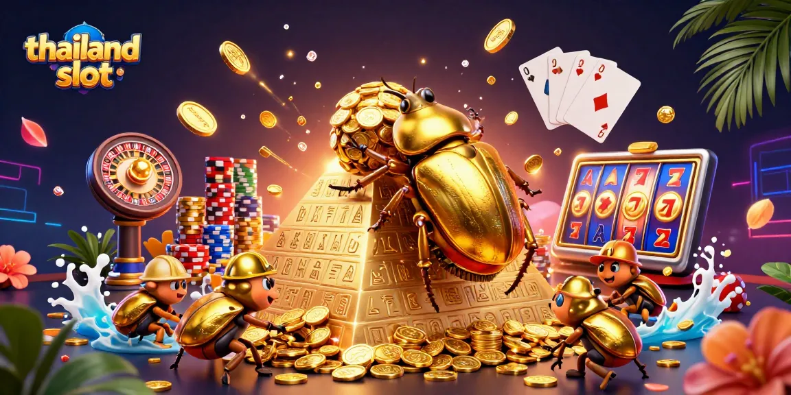 Experience the thrill of thailand slot games with dynamic golden coins and vibrant gaming elements.