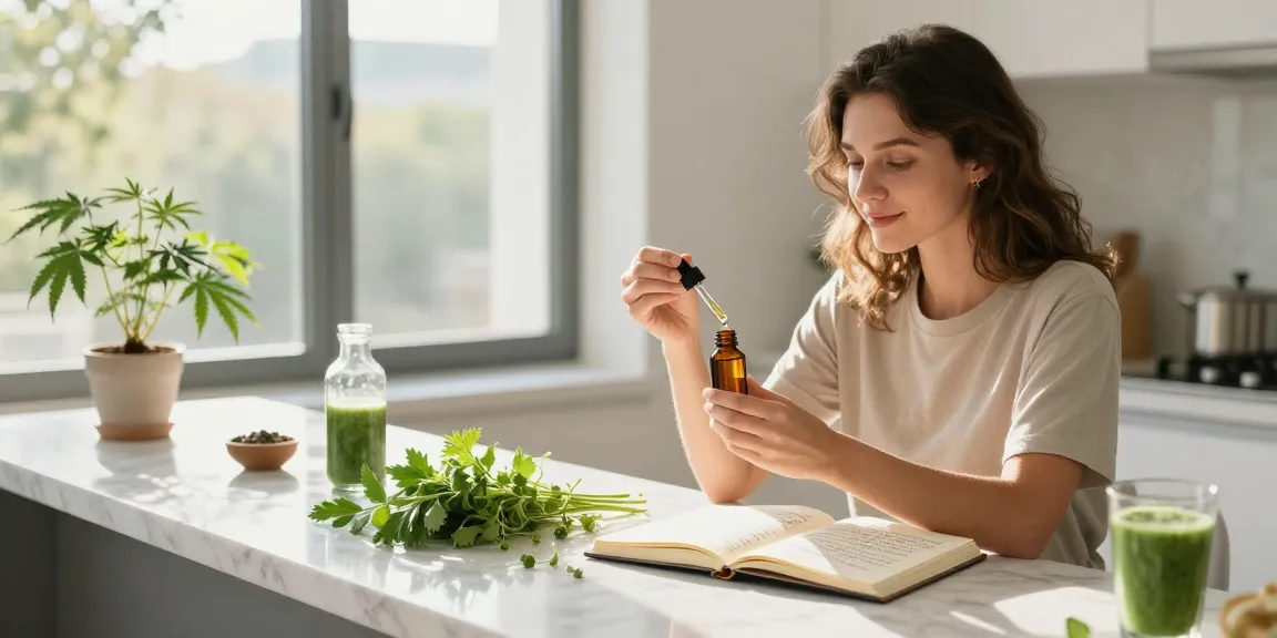 How To Vape using premium CBD oil tincture for natural wellness, surrounded by organic products and fresh herbs.