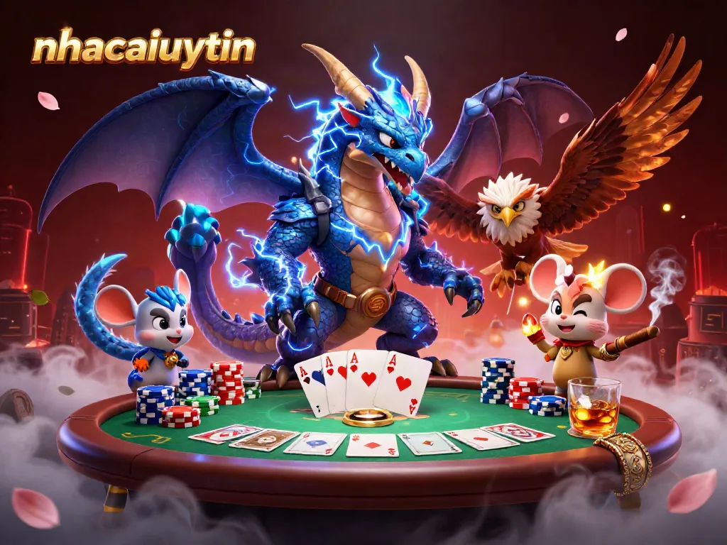 Experience the thrill of nhacaiuytin gaming with colorful chips and dynamic poker action!