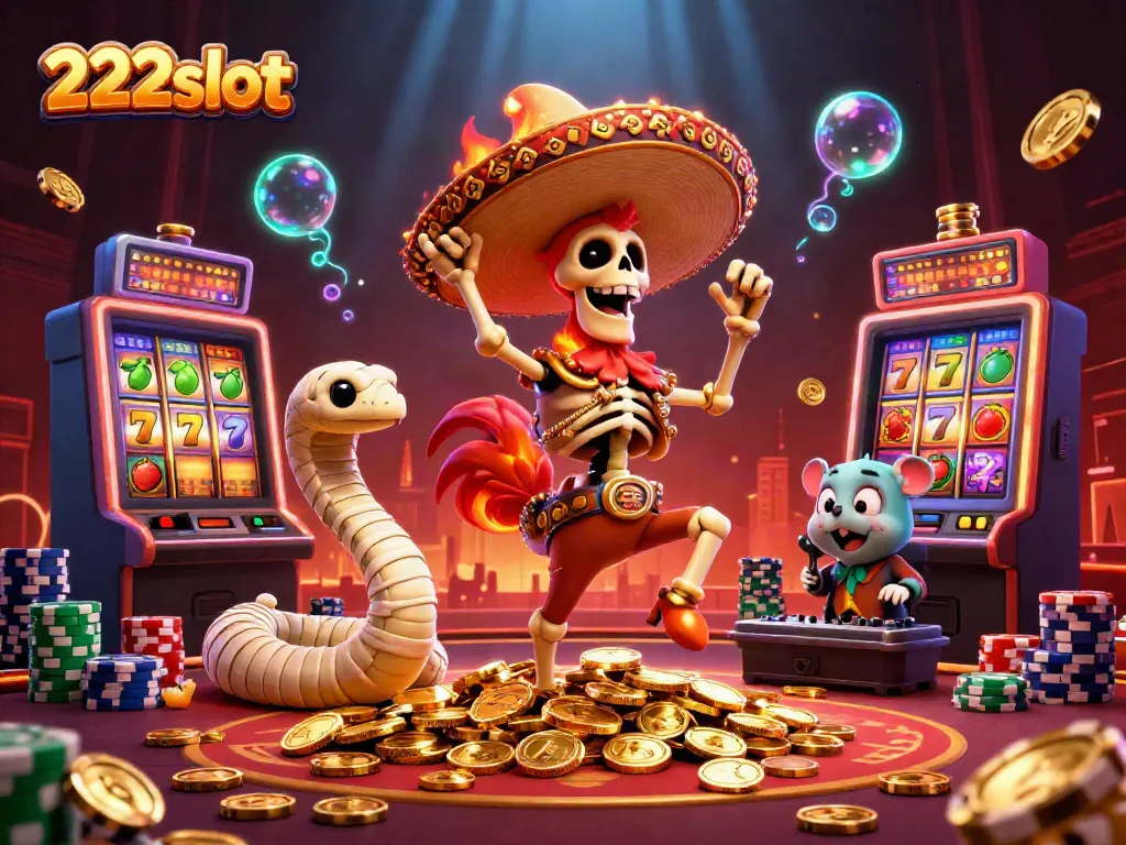 Gamer menang di 222slot dengan mesin slot yang berkilauan dan karakter unik