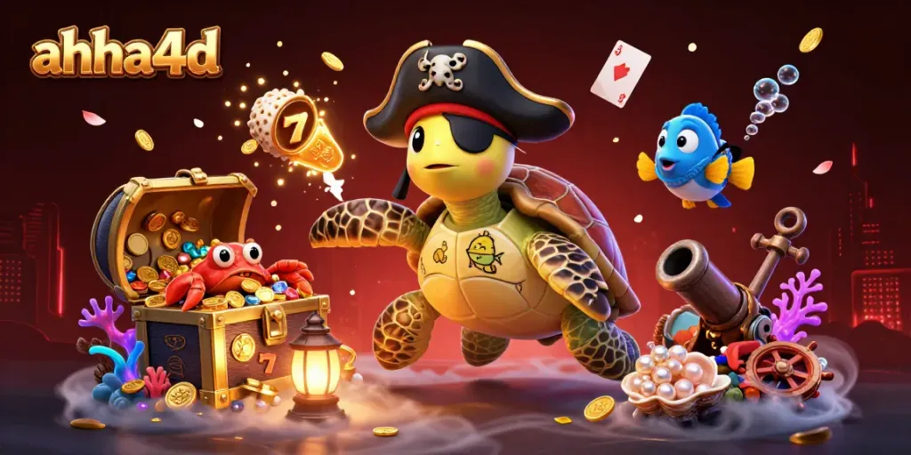 Experience thrilling wins with ahha4d's vibrant slot action featuring pirate characters and treasures.