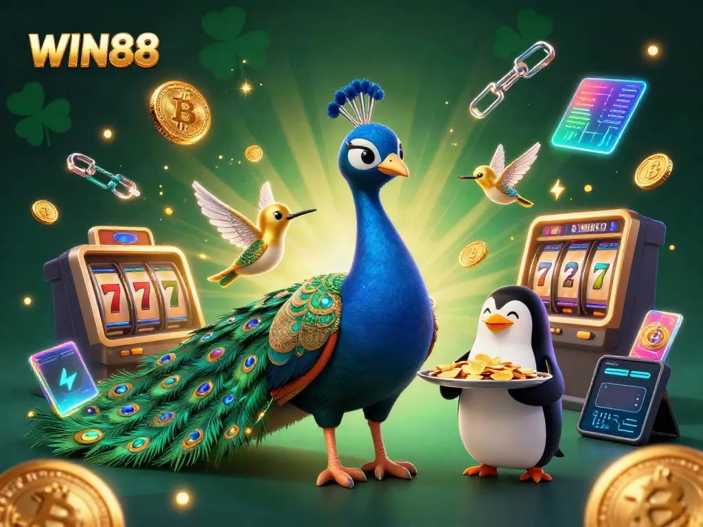 Play at WIN88 to uncover exciting gaming adventures with a vibrant illustration of casino life.