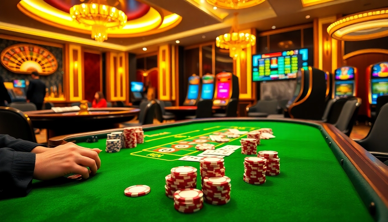 Track pengeluaran china with excitement at a vibrant casino poker table filled with chips.