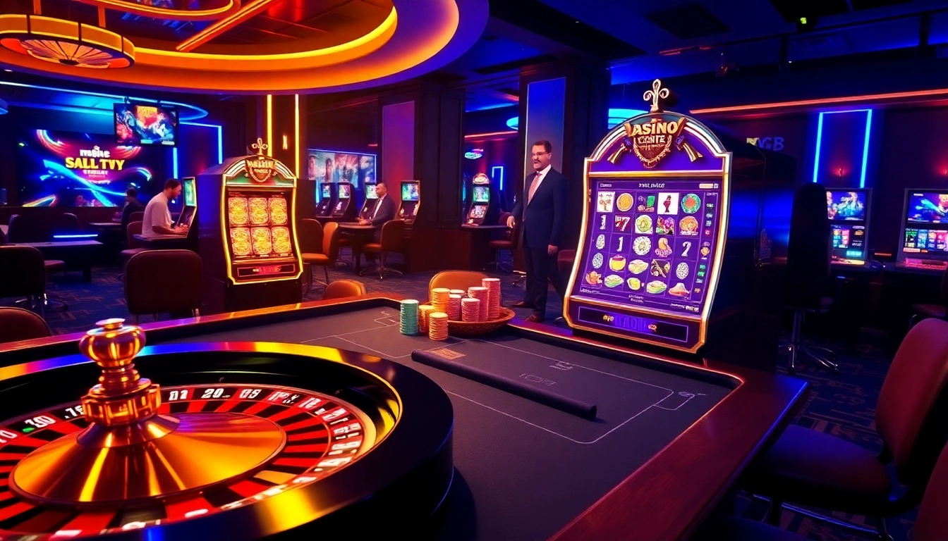 Experience the excitement of mk8 online gambling with a vibrant casino scene featuring roulette, slot machines, and poker chips.