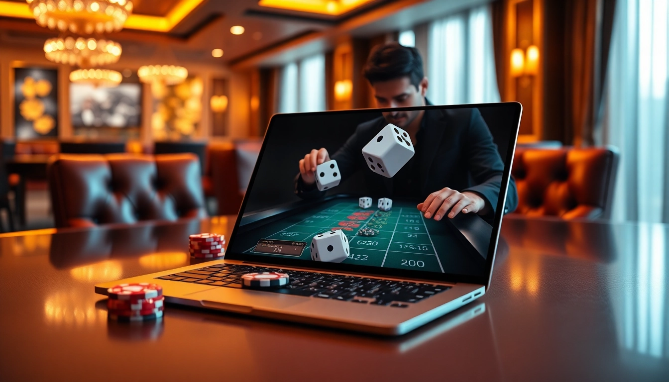 Experience the thrill of tài xỉu online with vibrant gaming visuals, players placing bets.