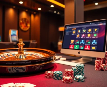 Engage with the Luckywin online casino through an inviting visual of vibrant games and winning opportunities.