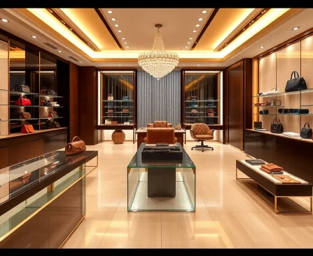 레플리카사이트에서 고품질 명품 제품을 선보이는 세련된 전시 모습