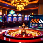 Experience exciting gameplay at 388bet with vibrant casino elements and luxurious ambiance.