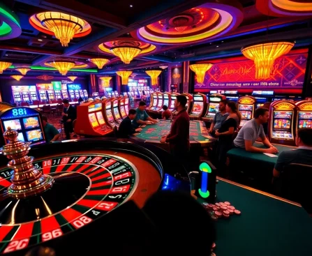 Exciting moment at 88i casino with players enjoying roulette and poker games.