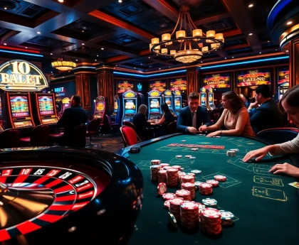 Experience the thrill of high-stakes gambling at https://thabet.vegas/ with vibrant casino visuals, roulette, and poker action.