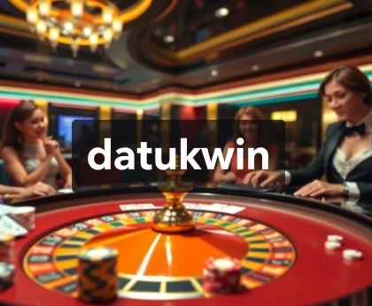 Rasakan kegembiraan datukwin di meja kasino mewah dengan chip berwarna-warni dan kartu.