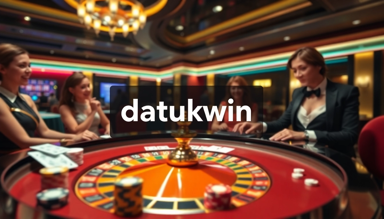 Rasakan kegembiraan datukwin di meja kasino mewah dengan chip berwarna-warni dan kartu.