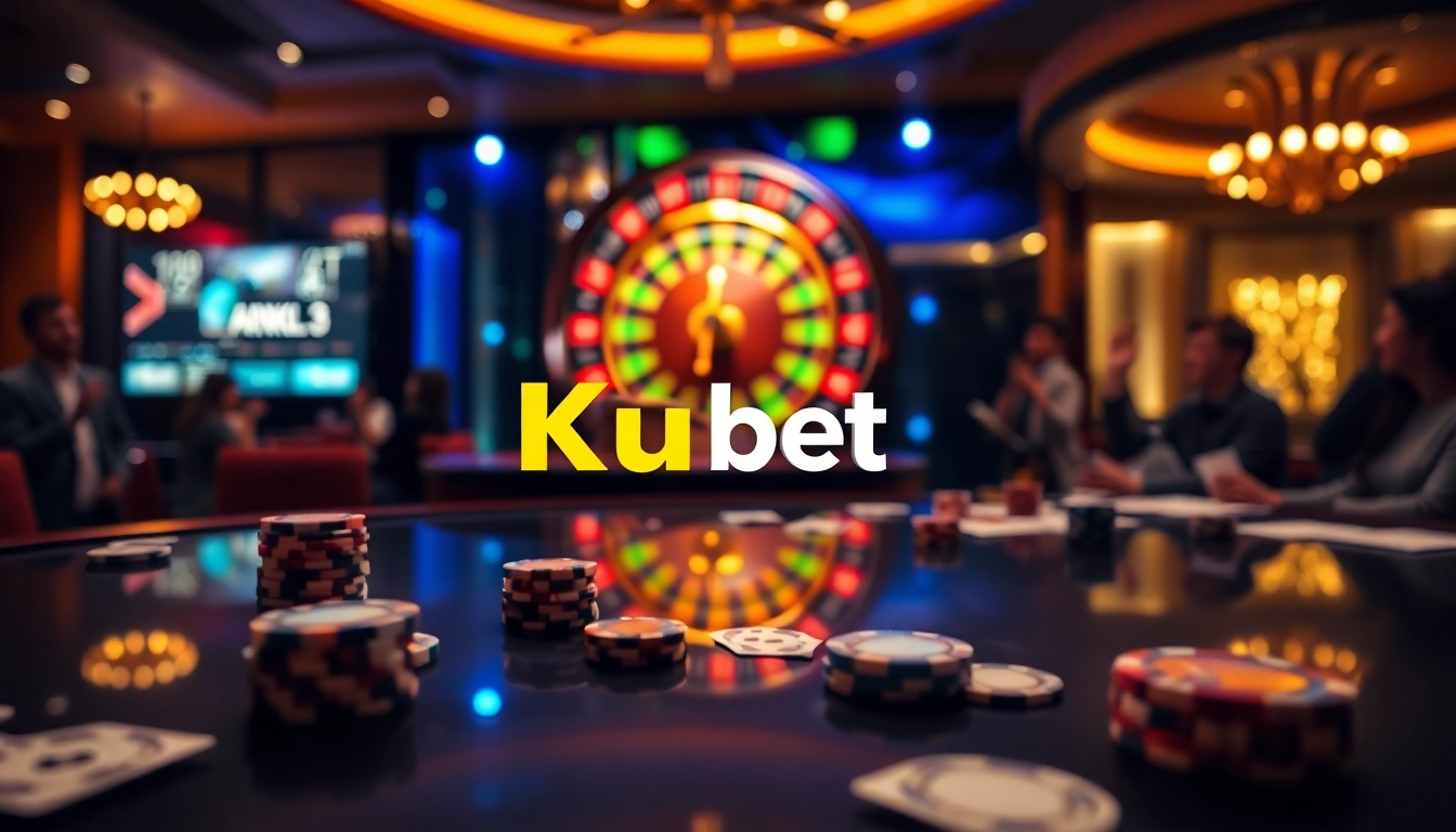 Experience the thrill of Ku bet with vibrant casino scenes and winning moments.