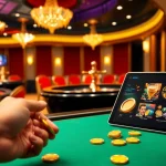 Players engage in thrilling poker gameplay at HITCLUB's luxurious casino tables, surrounded by rich decor.