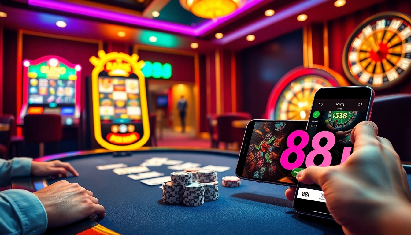 Players enjoying a high-stakes game at the casino as the 88i app enhances their betting experience.