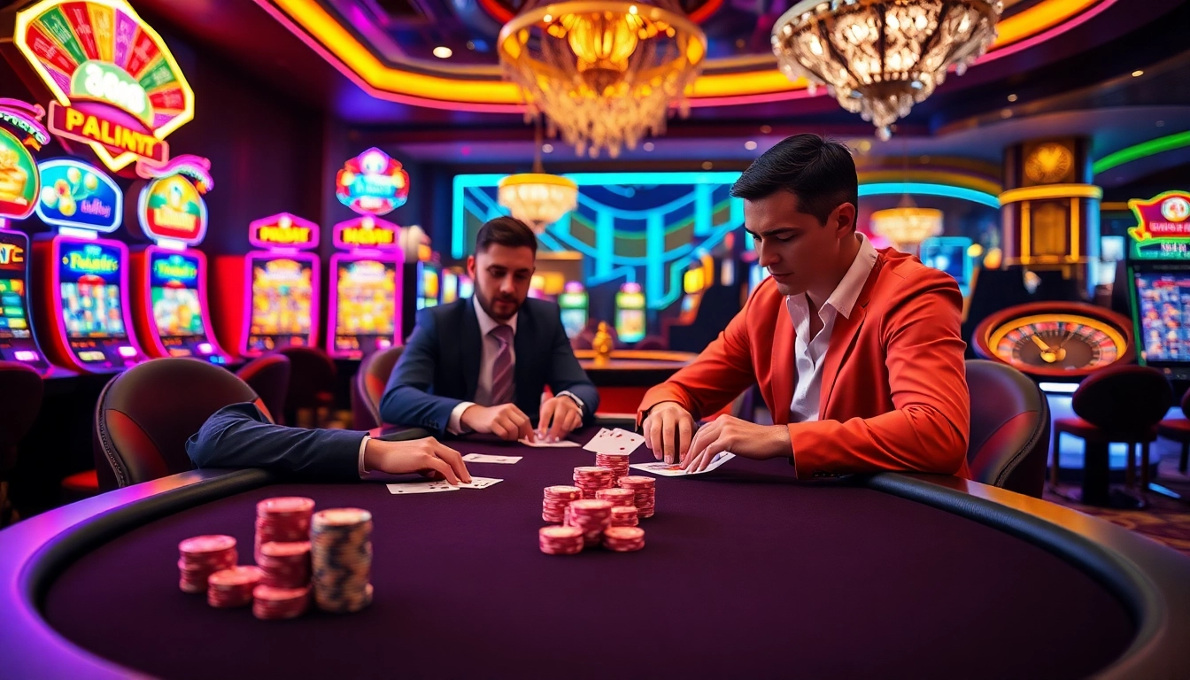 Players strategizing at a blackjack table in a luxurious casino setting at 88i com.