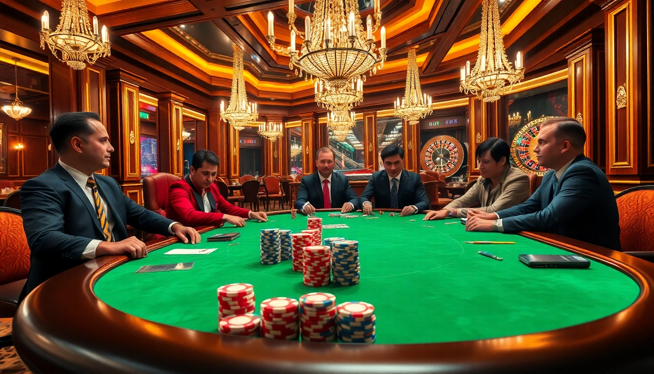 Experience the thrill of poker at http://abc1256.com/ with professional players at a luxurious casino table.