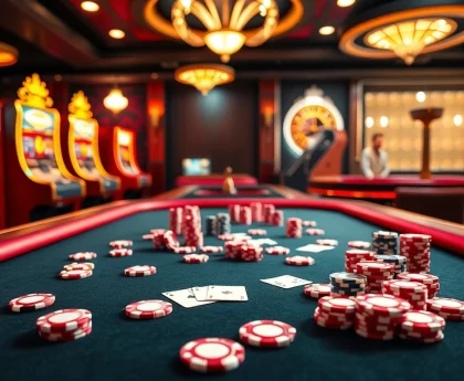 Experience high-stakes gaming at https://www.jl55.one/ with vibrant casino action, poker chips, and roulette excitement.