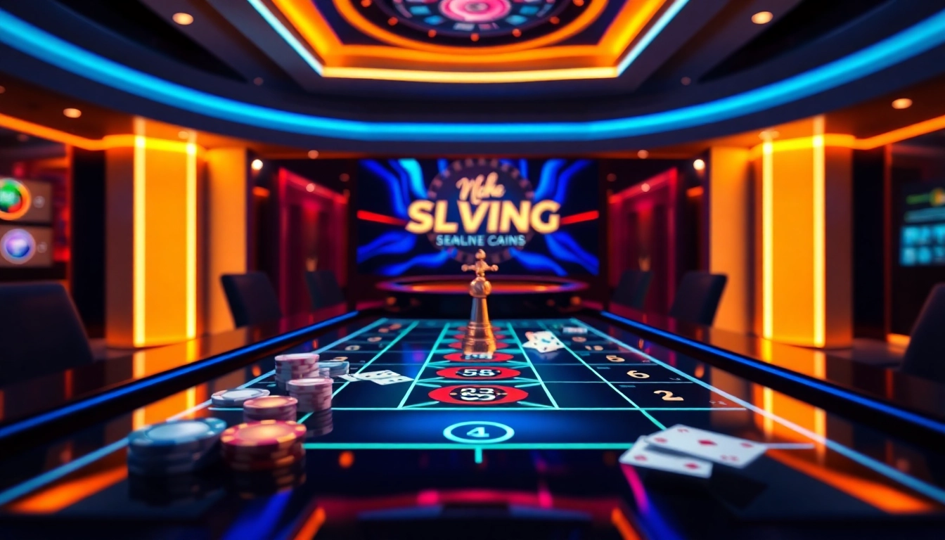 Enjoy thrilling bets at slvip1.com.ph, featuring vibrant casino tables, cards, and poker chips.