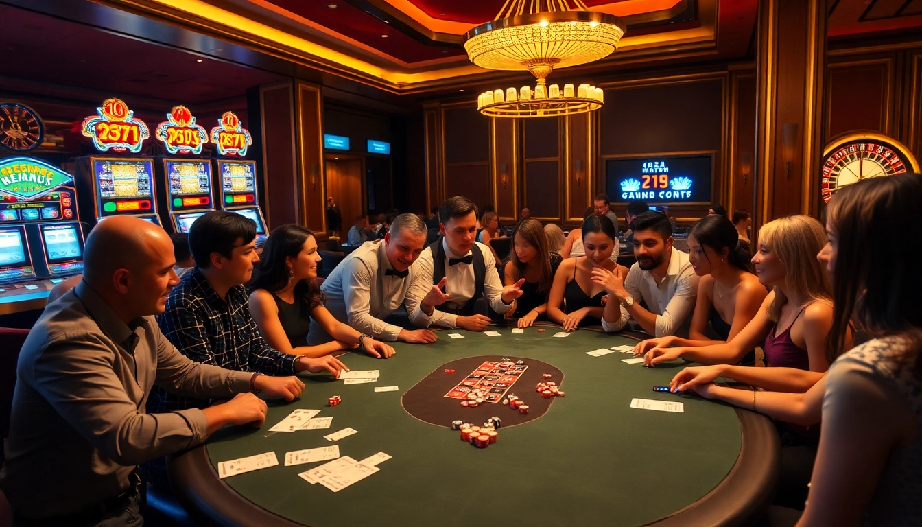 Experience thrilling gameplay at https://mb668.co/ with casino tables and excited players.