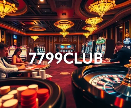 Experience the thrill of gaming at 789CLUB with vibrant casino tables and engaging players.