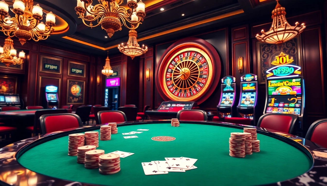 Engage in thrilling gameplay at DF999's luxurious casino tables.