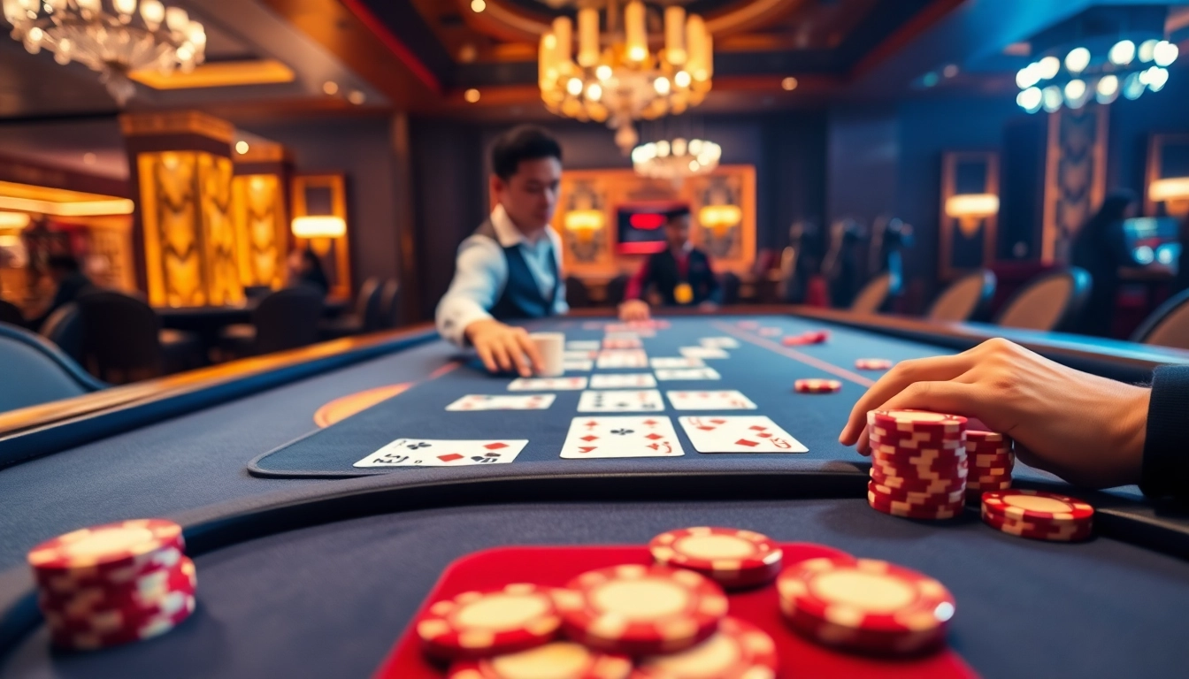 에볼루션 바카라에서 dealer가 카드를 다루는 생생한 장면을 보여줍니다.