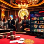 Action-packed casino scene featuring exciting gambling with nh88, showcasing poker, roulette, and online gaming elements.