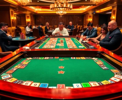 חוויה של משחק רמיקוב אונליין באווירת קזינו מתוחכמת עם אריחים צבעוניים ואקשן אסטרטגי.