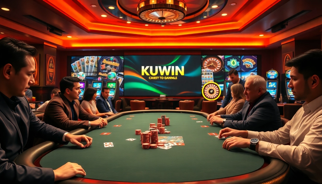 Engage with KUWIN's thrilling online casino experience featuring poker and vibrant game options.