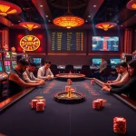 Gamble at Nhà Cái LC88 with vibrant slot machines and a luxurious casino ambiance