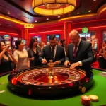 Players engaging in a luxury casino environment at UU88, surrounded by roulette and poker elements.