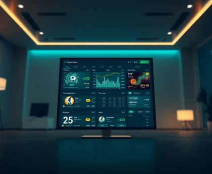 현대적 환경에서 실시간 스포츠 베팅 옵션을 제공하는 토토사이트의 인터페이스.