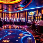 Experience the thrill of PGSLOT with vibrant slot machines and casino excitement.