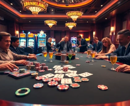 Engage in high-stakes poker excitement at https://123b.ing/ with colorful chips and casino elegance.
