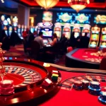 33WIN players enjoying an exciting experience at a luxurious casino table with vibrant poker chips.