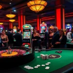 Experience high-stakes gambling action at F8bet's dynamic casino, showcasing vibrant games and engaging players.