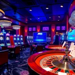 Experience the thrill of j88 đăng nhập at a vibrant casino interface featuring colorful slot machines and poker tables.