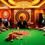 Engage in thrilling poker action at https://vb88.social/ while surrounded by vibrant casino elements.