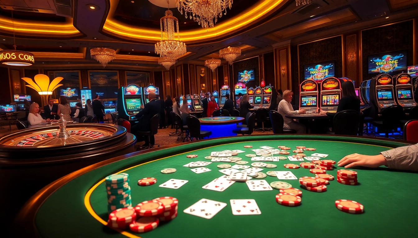 Experience the excitement of gaming at 789club with vibrant casino tables and engaging players.