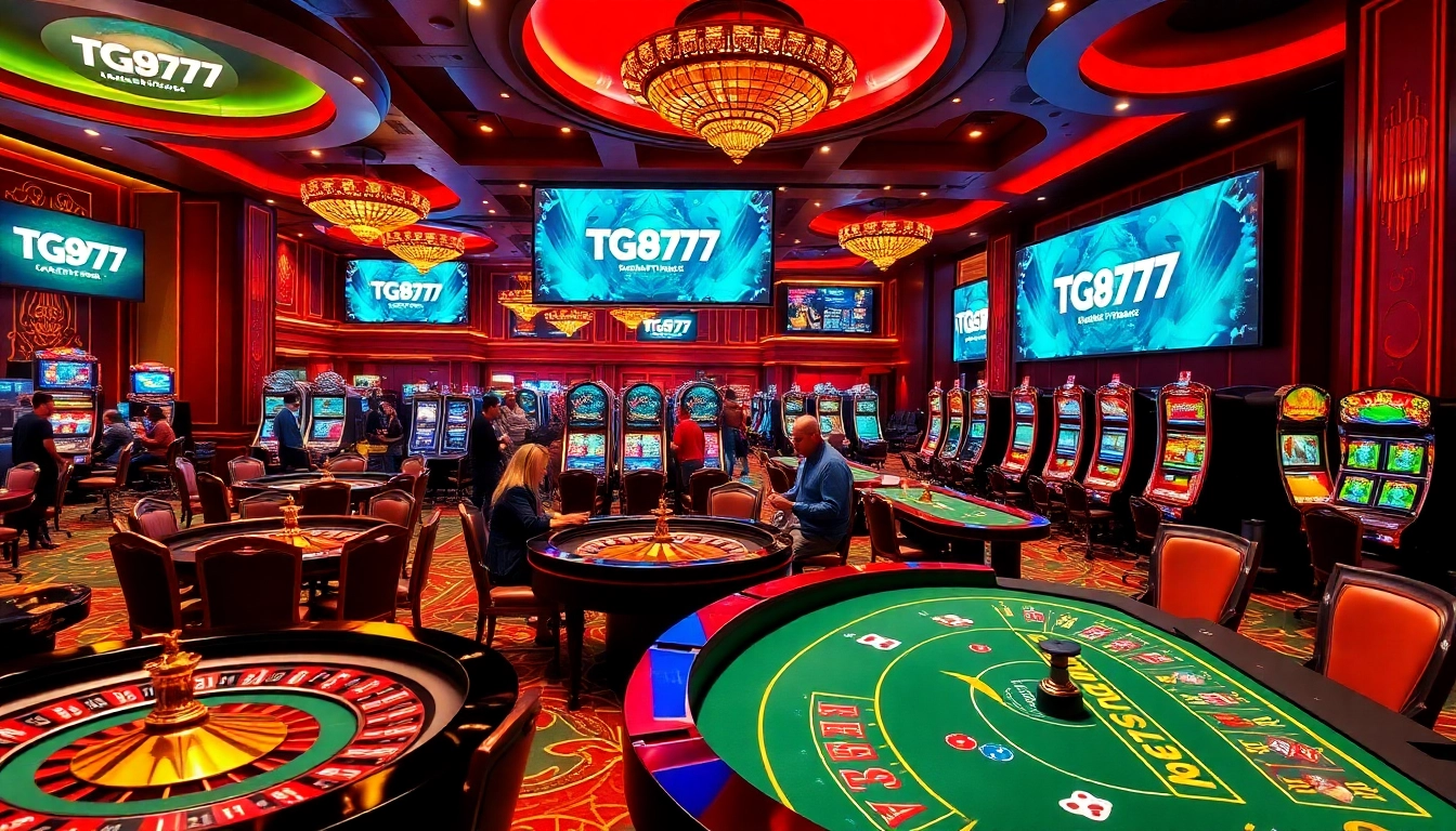 Experience the excitement of TG777 with players enjoying luxury casino games.