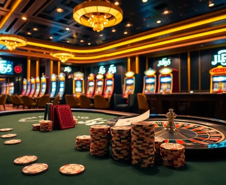 Engage in thrilling gambling at a luxurious JL55-themed casino.