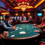 GG88 players enjoying an exciting casino experience with vibrant gaming tables and slot machines.